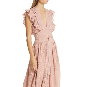 ROBERT RODRIGUEZ Cotton Ruffle Eyelet Dress NWT 4